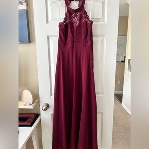 Lace Halter Maxi Dress